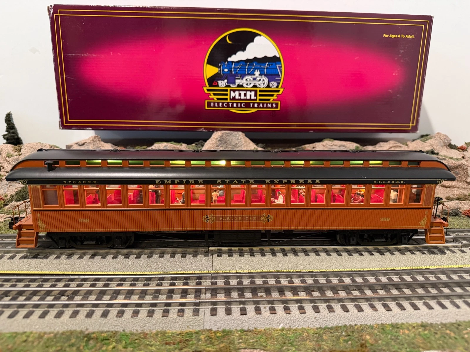 MTH 20-62001A New York Central 64' Woodsided Coach Passenger Car LN/Box