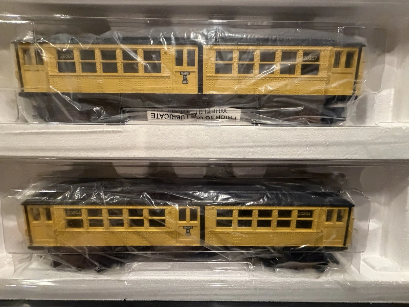 MTH 30-2758-3 Metropolitan Work Train 2-Car LO-V Non-Powered Subway Set NIB