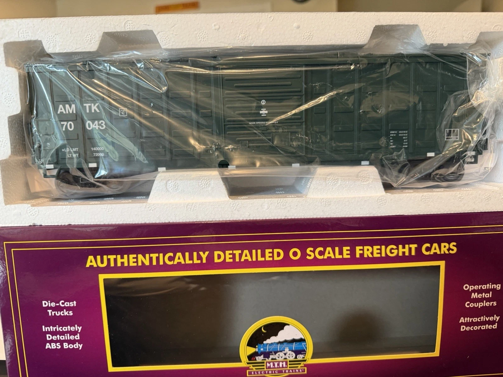 MTH 20-99482 AMTRAK #70043 50' WAFFLE BOXCAR NIB