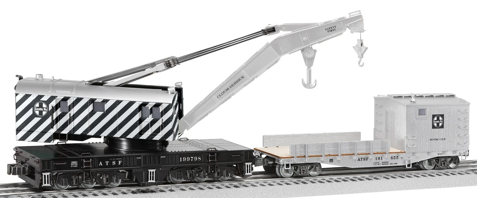 Lionel 6-31782 Santa Fe TMCC Crane and Boom Car MIB