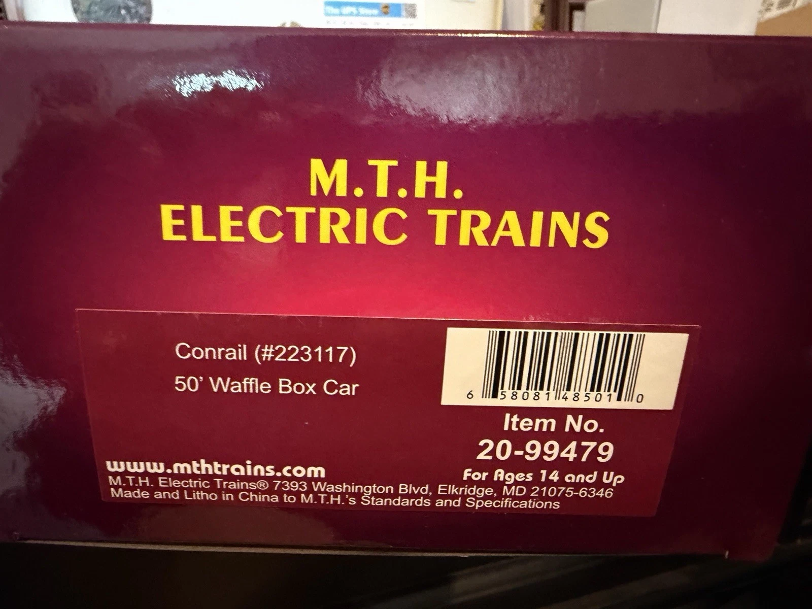 MTH 20-99479 Premier Conrail 50' Waffle Boxcar #223117 NIB — photo 2