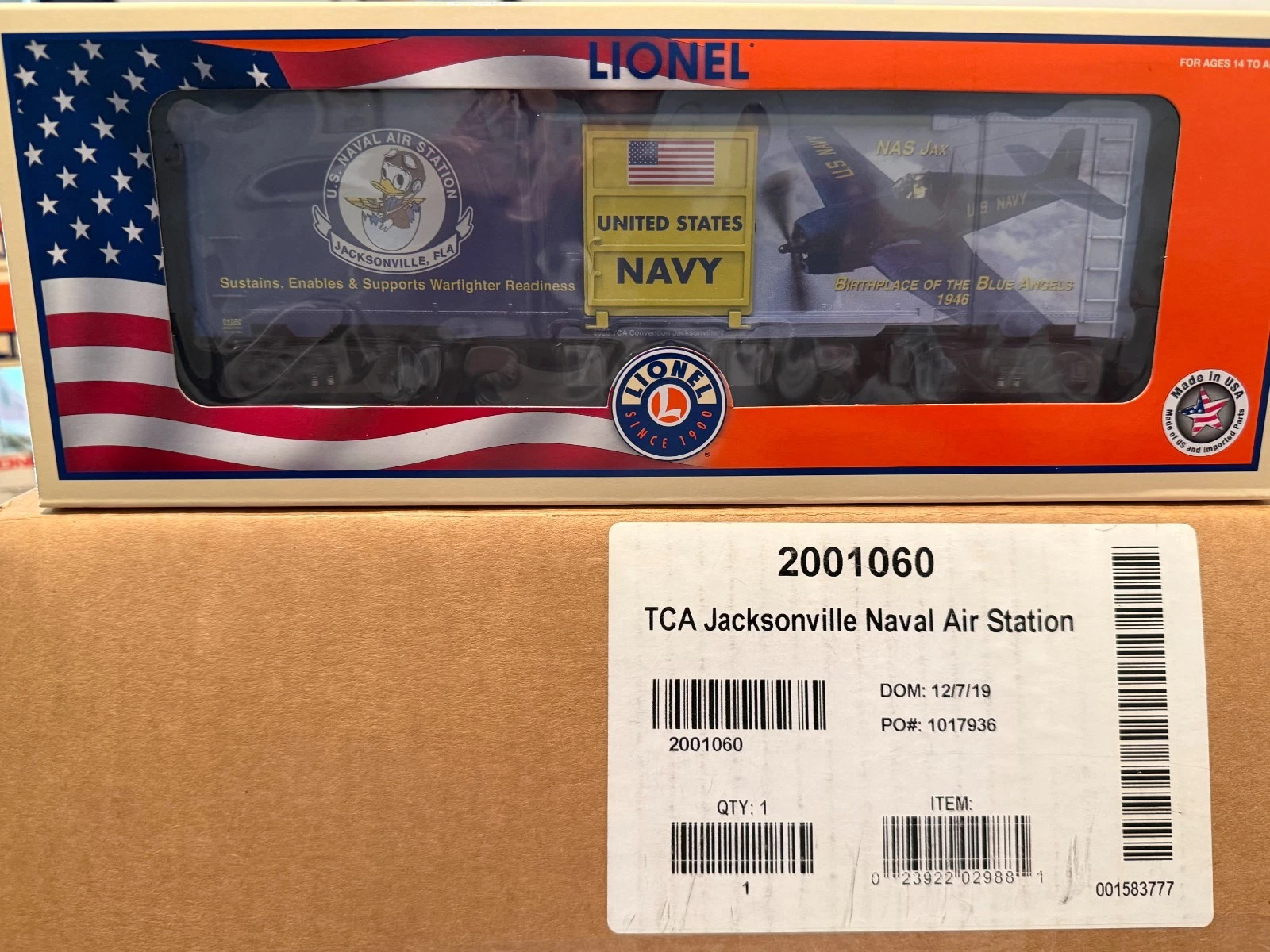 Lionel 2001060 TCA 2020 Jacksonville AFB Blue Angels NIB