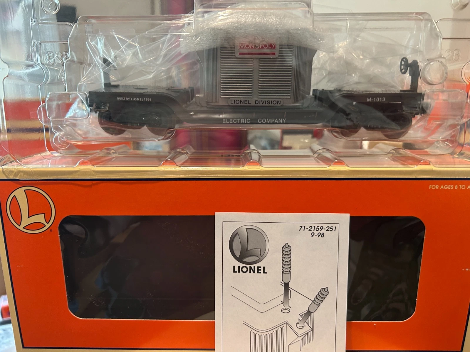 Lionel 6-52159 Monopoly Electric Company Transformer Car NIB
