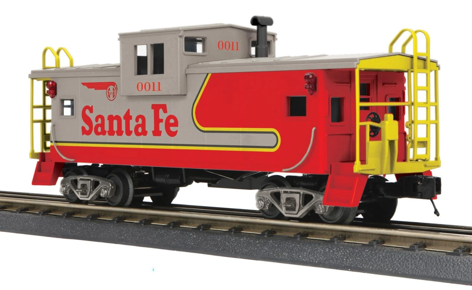 MTH Railking 30-77375 Santa Fe Warbonnet Extended Vision Caboose #0011 NIB