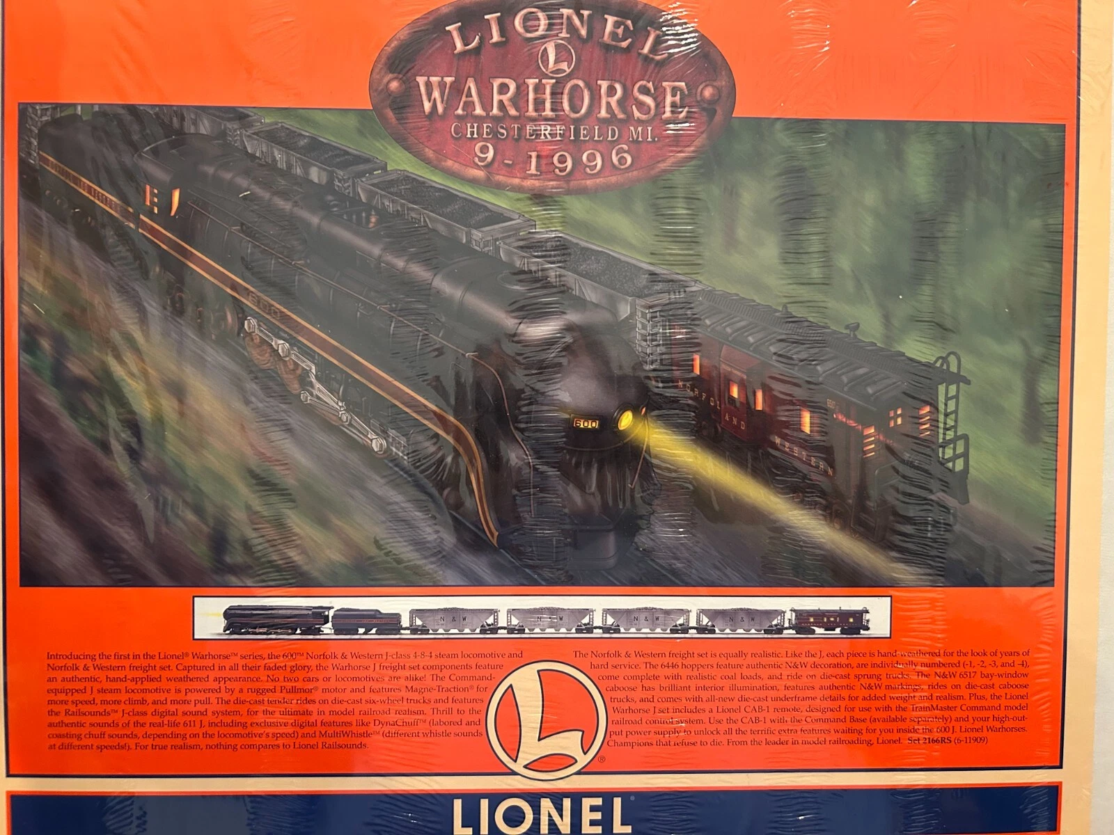 LIONEL 6-11909 Norfolk and Western Class J War Horse set MIB