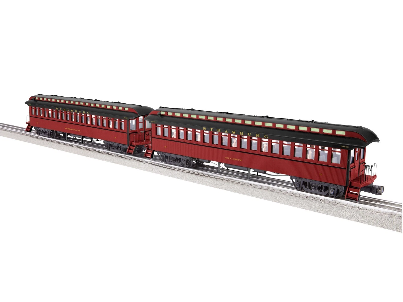 Lionel 2227060 Strasburg Wood Coach 2-Pack (2000s Era) NIB