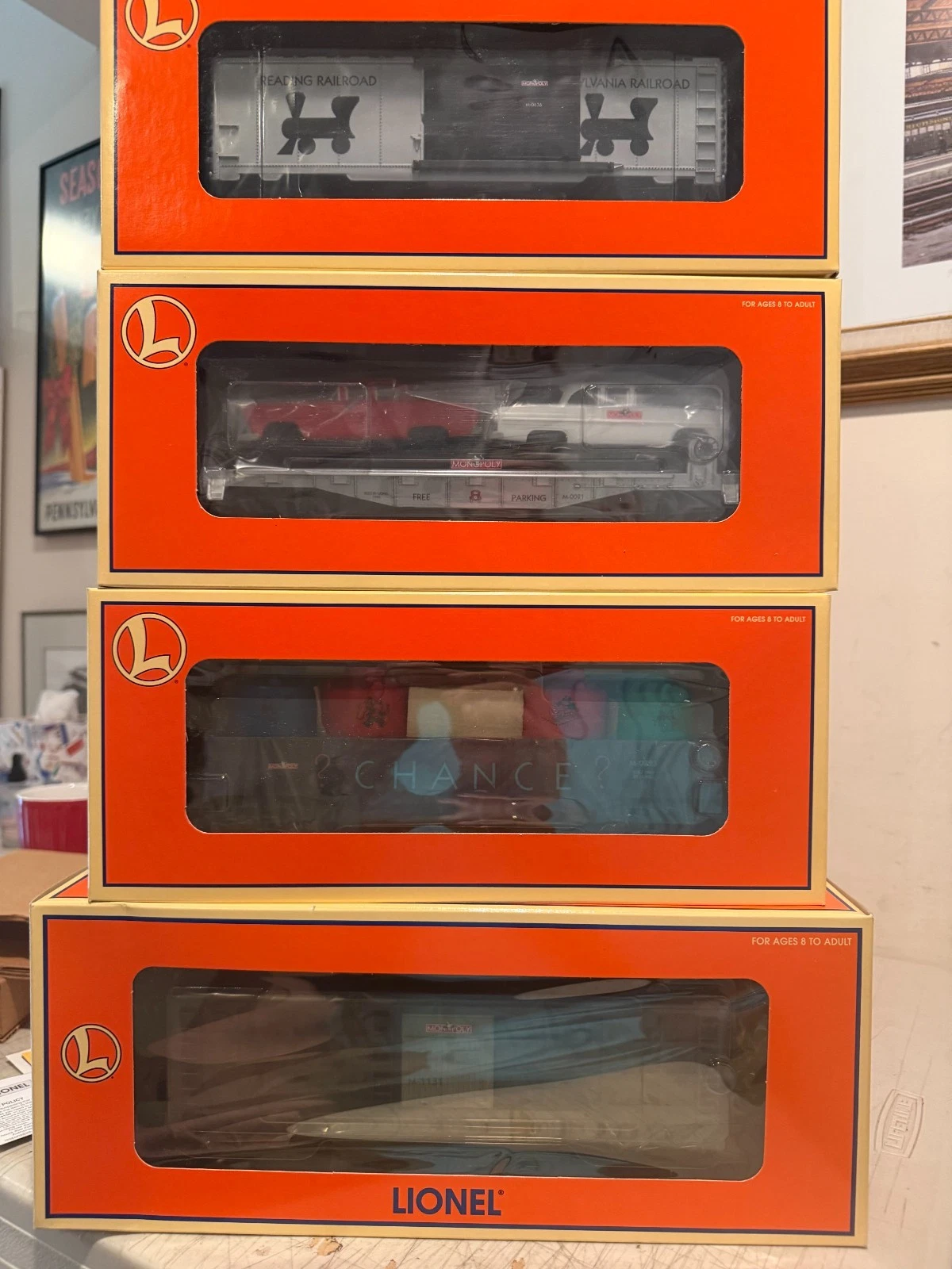 Lionel 6-52181 Monopoly 4 car set NIB