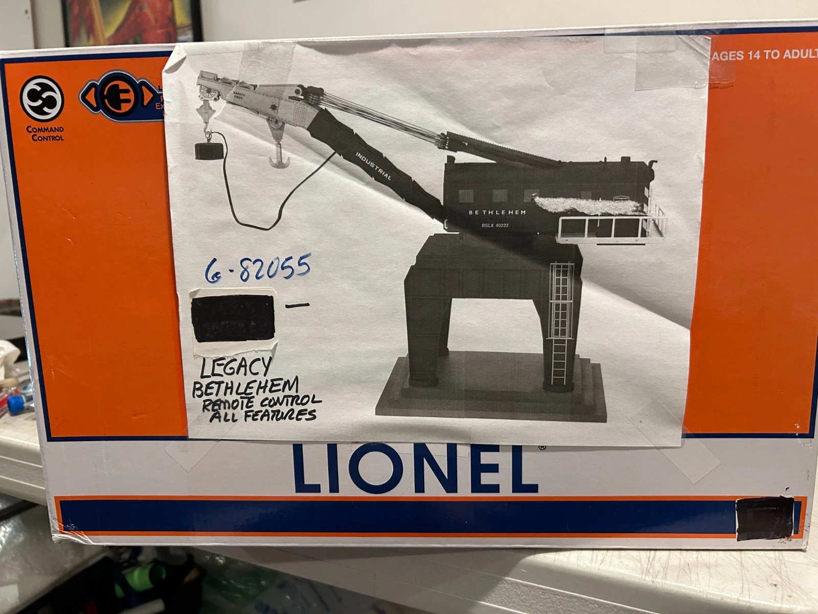 Lionel 6-82055 Bethlehem Steel command control trackside crane NIB