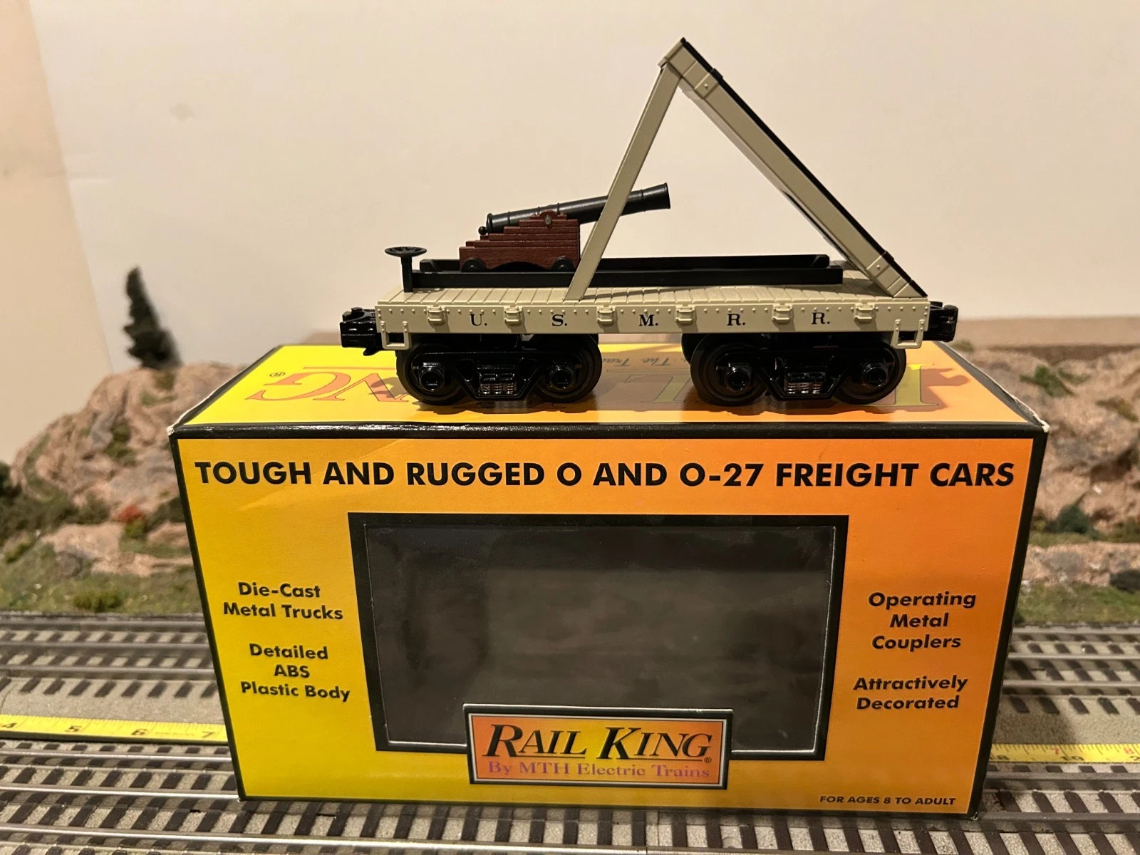 MTH 30-76045 19th Century Union Army Flatcar w/ Cannon LN/Box