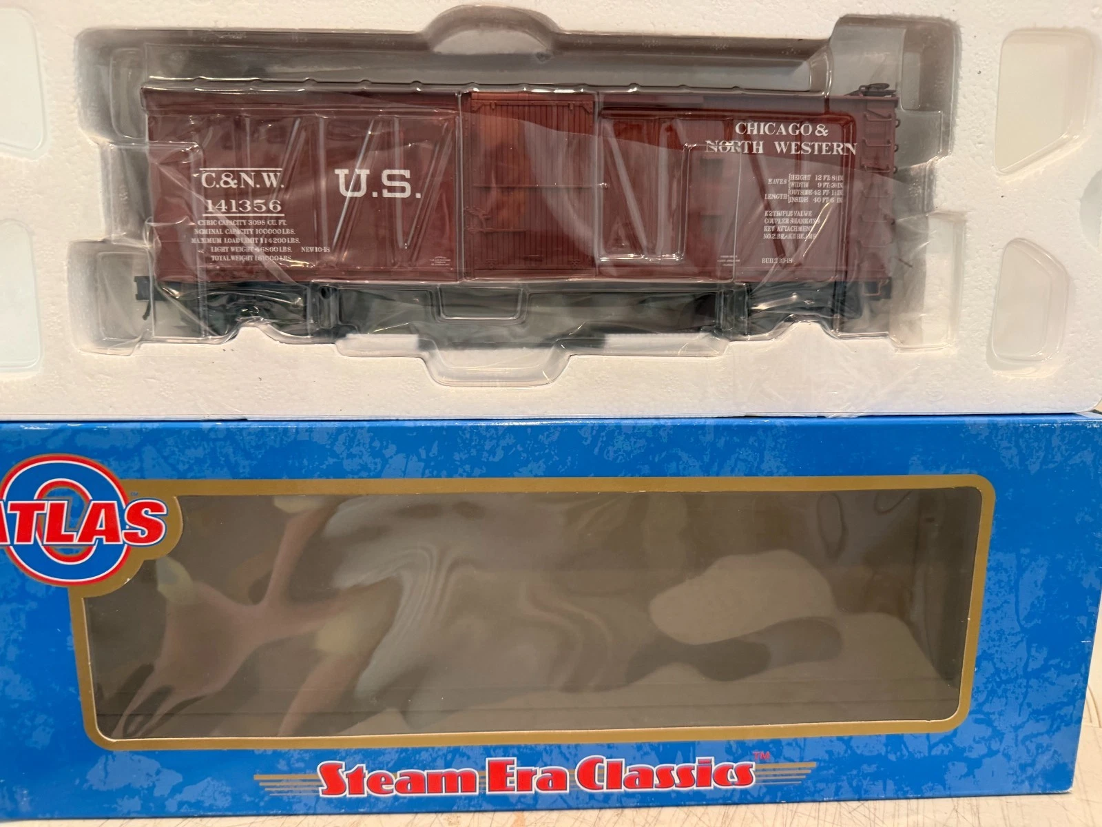 Atlas 8301-3 Chicago Northwestern Double Sheathed Boxcar NIB