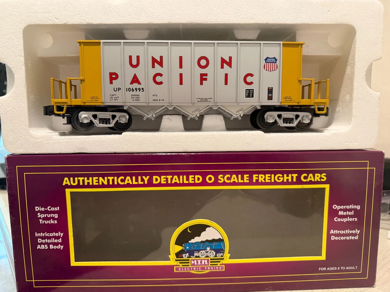 MTH 20-90022e Union Pacific Rapid Discharge Hopper LN/Box