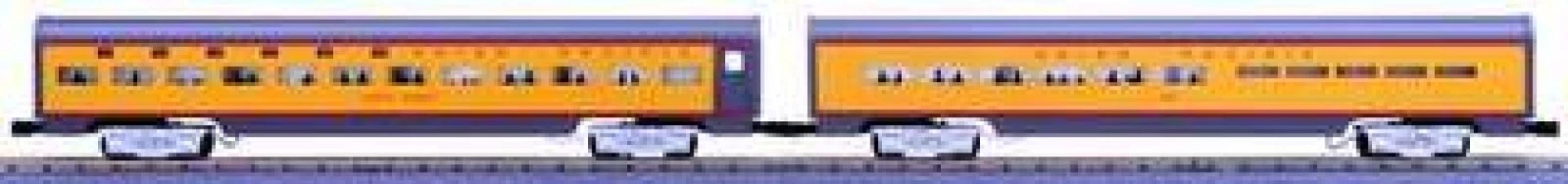 MTH 20-6606, Union Pacific, Painted, 70' Aluminum Sleeper/Diner Set NIB