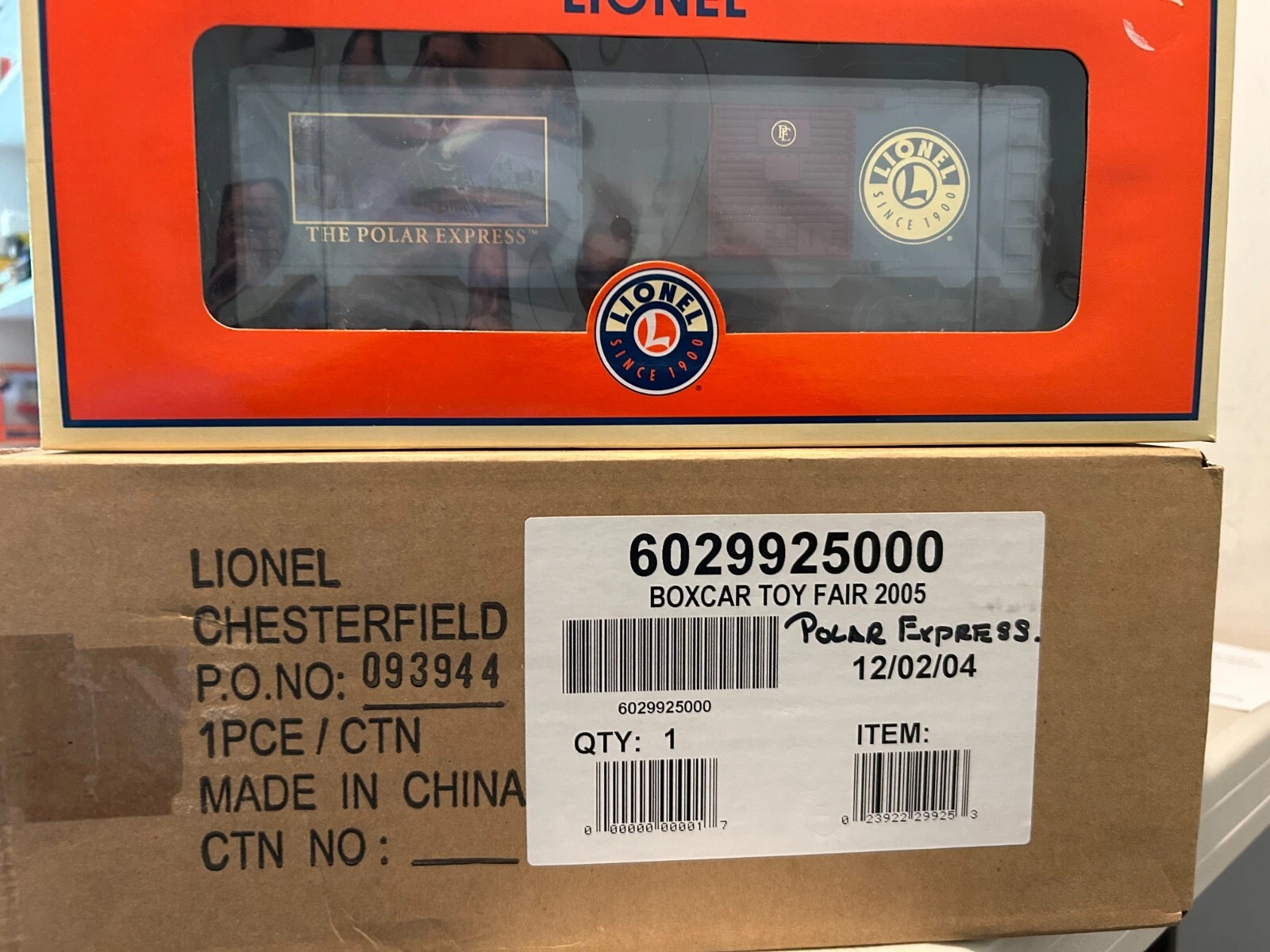 LIONEL 6- 29925 2005 Toy Fair Polar Express Boxcar NIB