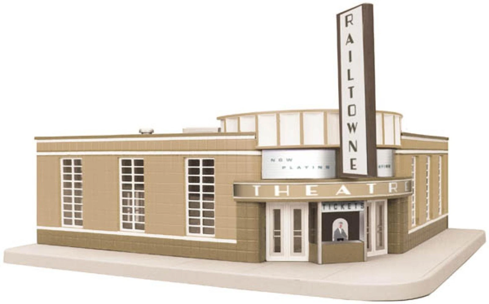 MTH 30-9054 Illuminated Railtowne Movie Theater MIB